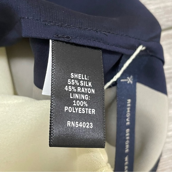 Banana Republic Geometric Silk Sleeveless Sheath Dress Sz 8 - Picture 7 of 8